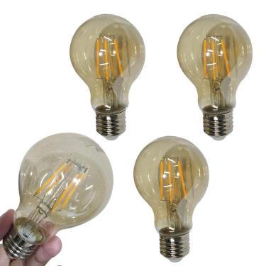 Imagem de Lampada Led 30w Multifilamento 4 Uni Vintage Iluminaçao Garagem Sala Quarto Casa Branco Quente Ambar