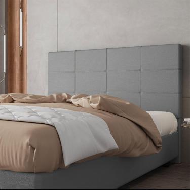 Imagem de Cabeceira Estofada Casal Queen Size 160 Cm Marte Corino Skybox Cinza