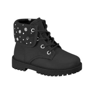 Imagem de Bota Coturno Infantil Menina Molekinha Pelo Casual 2126.524 - Preto - 23-Feminino