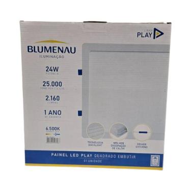 Imagem de Painel Plafon Led Embutir 29,2X29,2cm 24W 6500K Bivolt Branco - Blumen