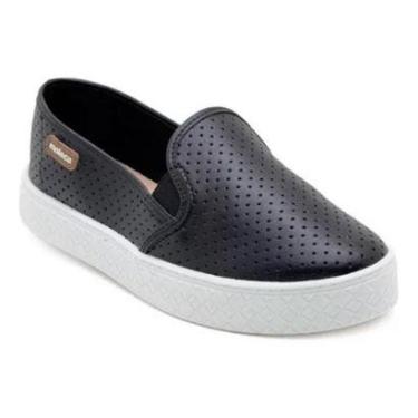Imagem de Tênis Moleca Slip on Napa Perfuros Feminino Preto Leveza-Feminino