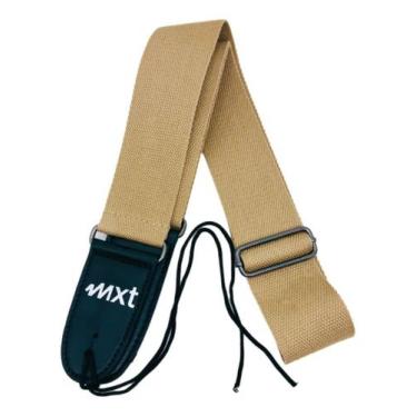 Imagem de Correia Alça Para Violão Guitarra Baixo Mxt Cor Bege Bege