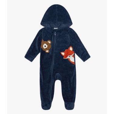 Imagem de Macacão Infantil Com Capuz em Plush Trick Nick Azul, GG, Azul