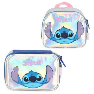 Imagem de Kit Estojo Box Stitch Disney e Lancheira Termica Holográfica - Luxcel