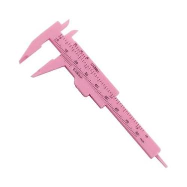Imagem de Régua Deslizante Rosa Pink Com Escala Dupla 0-80mm Para Medição De Maq