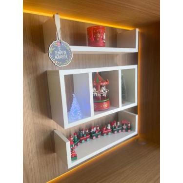 Imagem de Kit nicho 3 peças com prateleira para decoração em geral - VERBENI PLA
