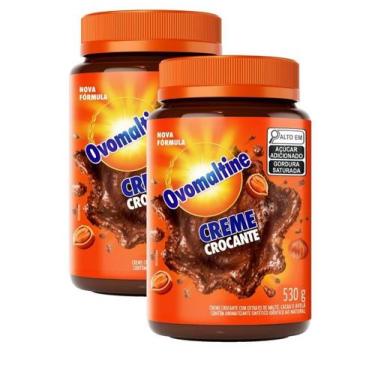 Imagem de Kit 2 Creme De Avela Ovomaltine Crocante Pote 530G