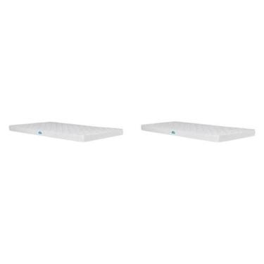 Imagem de Conjunto com 2 colchões 1 Solteiro e 1 Auxiliar Nuvem Casatema Branco