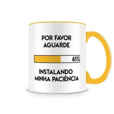 Imagem de Caneca Instalando Minha Paciência Amarela - Starnerd