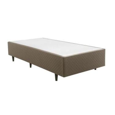 Imagem de Base Cama Box Solteiro Herval Hórus 39x79x198 cm, Bege