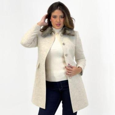 Imagem de Casaco Malise Lã Batida 7/8 Feminino-Feminino