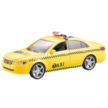 Imagem de Táxi de Brinquedo Com Luz e Som 1:16 Fricção - Brink Center