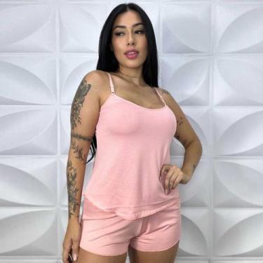 Imagem de Pijama Feminino Liso Básico Baby Doll Roupa De Dormir Calor - Kelly, G