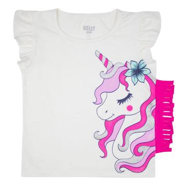 Imagem de Blusa Infantil Unicornio, Manga Curta, 1 ano, Gaga Baby