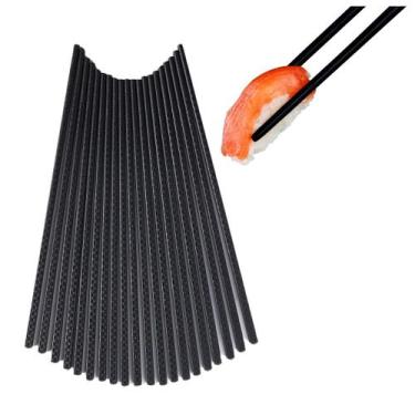 Imagem de Kit 10 Pares Hashi P/ Comida Oriental Japonesa Reutilizável - Riodeour