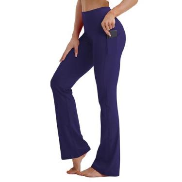 Imagem de Calças de ioga BUBBLELIME de cintura alta com bolsos laterais