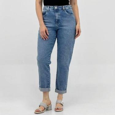 Imagem de Calça Specific Jeans Mom Jeans Barra Dobrada Feminina-Feminino