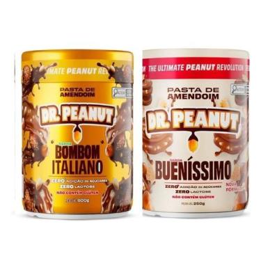 Imagem de Kit 2 Pasta de amendoim Dr Peanut 250g Sabores Zero Açucares Sem Glúte