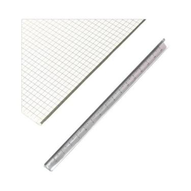 Imagem de Régua Triangular Transparente Kawaii 15cm/20cm, Material Escolar De De