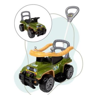 Imagem de Carrinho Infantil de Passeio com Empurrador Jip Jip verde Militar Quad