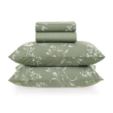 Imagem de Kit Jogo De Lençol Karsten 4 Peças Cama Queen 160 Fios Estampado 100% 