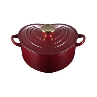 Imagem de PANELA LE CREUSET CORAÇÃO TRADITION EM FERRO FUNDIDO VERMELHO RHONE 20CM 21401209494442