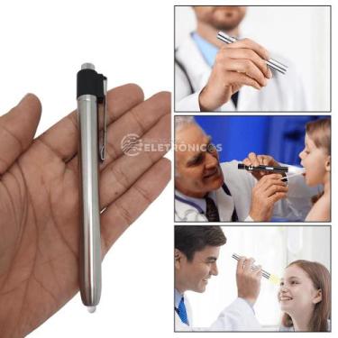 Imagem de Lanterna Clinica Luz Led Branco Frio Penlight Estilo Caneta Para Oculi