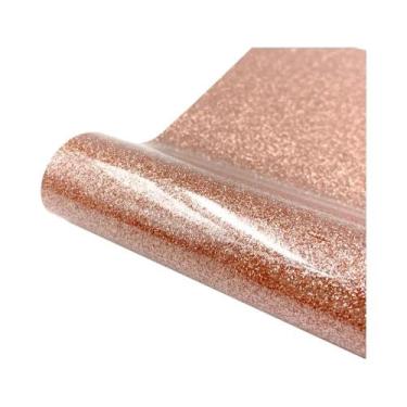 Imagem de Vinil De Transferência Térmica PU HTV Com Glitter Em Cores Sortidas Pa