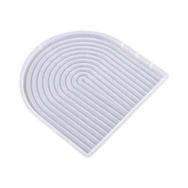 Imagem de Molde De Silicone Em Forma De U Listrado Para Resina, Bandeja De Sabon
