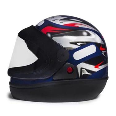 Imagem de Capacete Moto Fechado Automático Taurus San Marino Original, AZUL, 56