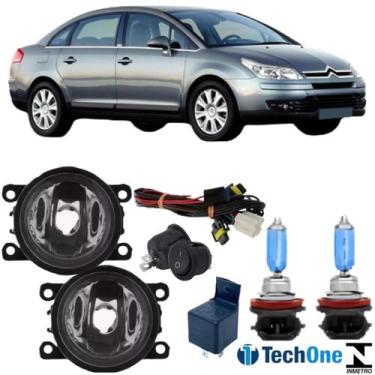 Imagem de Kit farol milha citroen c4 pallas 2007 a 2013 super branca - BIBAS