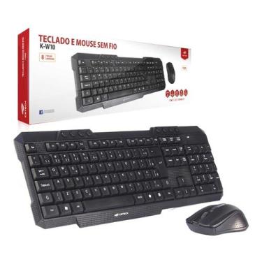Imagem de Kit Teclado E Mouse Sem Fio C3tech Multimídia K-W10Bk Preto