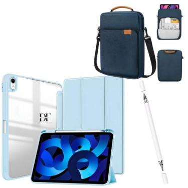 Imagem de Kit Capa Smart Para Ipad 11a Geração A16 + Bolsa Armazenamento + Canet