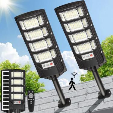 Imagem de Pacote de 2 holofotes solares Lendro, 12000lm com sensor de movimento