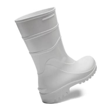 Imagem de Bota Galocha Pvc Limpeza Faxina Branca Antiderrapante Bracol, 35, Bran