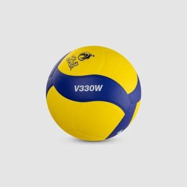 Imagem de Bola Volei Mikasa V330W, Amarelo, Azul