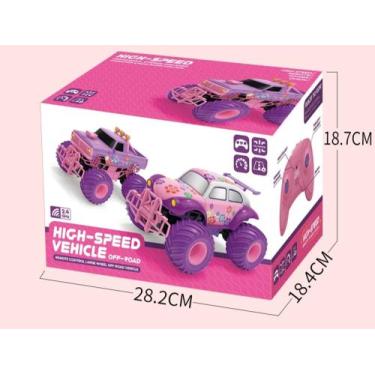 Imagem de carrinho de controle remoto cor de rosa para meninas - high speed, Ros