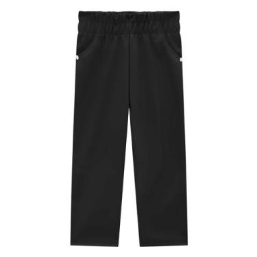 Imagem de Calça Infantil Preta Menina Modern Couro PVC/Termoskin kukiê, G