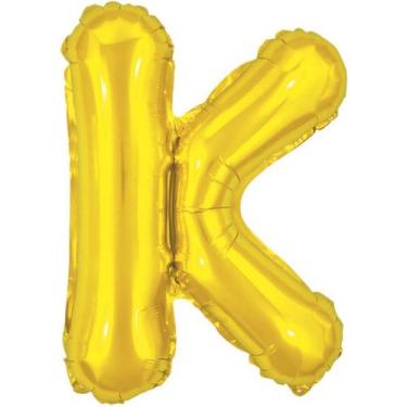 Imagem de Balão Metalizado Letra K Dourado 40Cm - GNA
