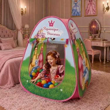 Imagem de Toca Barraca Infantil Divertida Dobra + 25 Bolinhas Colorida - KIDSBEH