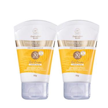 Imagem de Kit 2 Protetor Solar Facial Gel Creme Fps 30 UVA/UVB Australian Gold 5