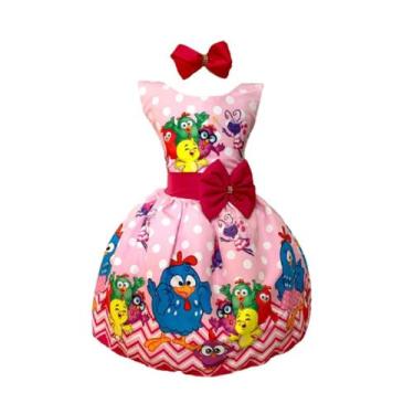 Imagem de Vestido Temático Festa Galinha Pintadinha Rosa Luxo - Bento E Maria Mo