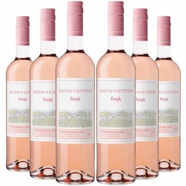 Imagem de Kit 6 Garrafas Vinho Rose Bons Ventos Fresh 750ml