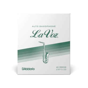 Imagem de Palheta para Saxofone Alto La Voz RJC10MD Corte Americano Dureza Média 10 Unidades DD Woodwinds