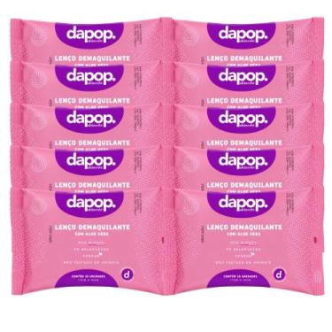 Imagem de Kit 10 Lenço Demaquilante Dapop Aloe Vera 25 Unidades