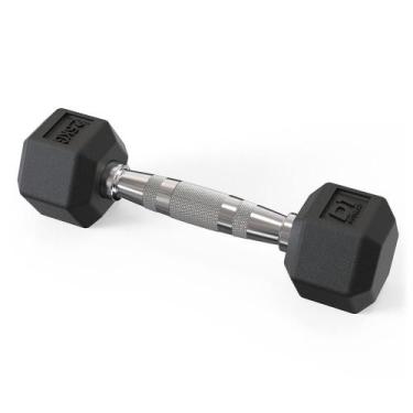 Imagem de Halter Sextavado Emborrachado Cor Preto - 2,5kg - D1 Fitness
