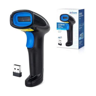 Imagem de Leitor de Código de Barras Laser sem Fio Exbom LCB-S600A - USB e 2.4GHz - 1D - Lê Produtos e NFe
