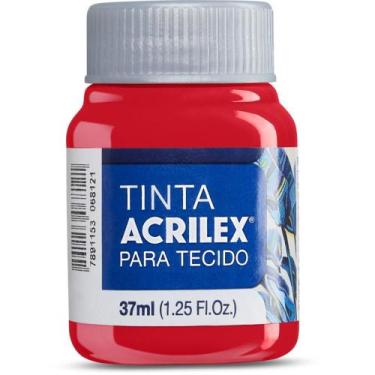 Imagem de Tinta para Tecido Fosca 37ML Vermelho Vivo Duzia - Acrilex