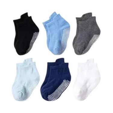 Imagem de Meias Esportivas Antiderrapantes Para Meninos E Meninas, Conjunto De 6