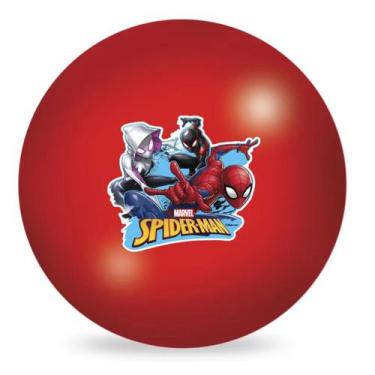 Imagem de Bola vinil cx spiderman ( homem aranha) lider brinquedos, Vermelho